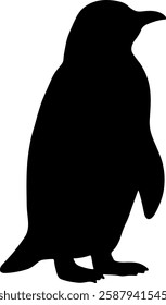 Penguin silhouette illustration vector design.