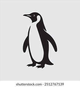 Penguin silhouette vector art illustration