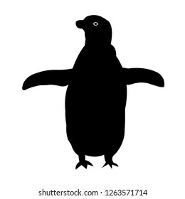 Penguin silhouette Vector Icon Eps