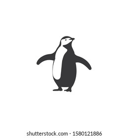 Penguin silhouette vector icon on a white background