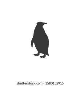 Penguin silhouette vector icon on a white background