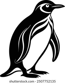 A Penguin Silhouette Vector Illustration