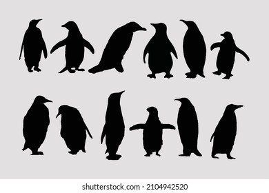 Penguin Silhouette Vector Illustration Design