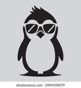 Penguin   silhouette vector style illustrator