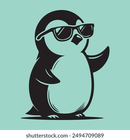 Penguin   silhouette vector style illustrator