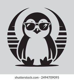 Penguin   silhouette vector style illustrator
