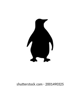 Penguin silhouette vector,icon on a white background