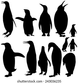 Penguin Silhouettes Set