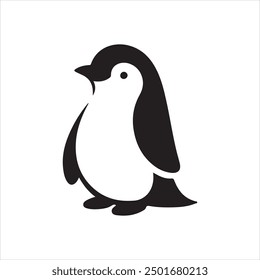 penguin silhouettes vector design, penguin icon.
