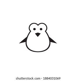 Ilustración simple pingüino para el diseño del logo. diseño vectorial moderno