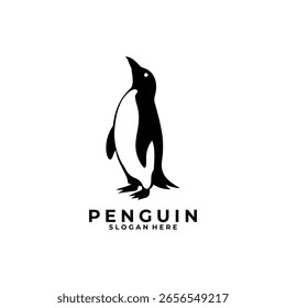 Pinguin einfaches Logo Design Symbol Vektor