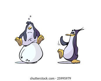 penguin sitting on a big egg