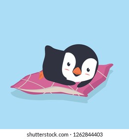 penguin Sleeping with Pillow 