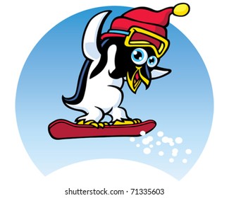 Penguin Snowboarder