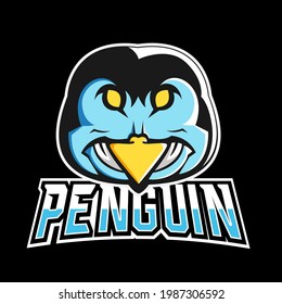 Penguin sport or esport gaming mascot logo template, for your team