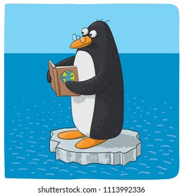 penguin struggling with climate change