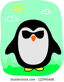 penguin in sunglasses