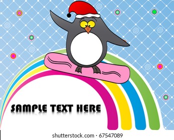 penguin surfing