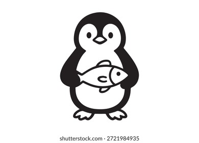 Ilustração de arte vetorial de ícone de símbolo de pinguim