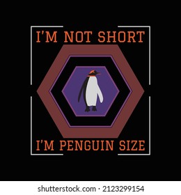 Diseño E Ilustración Vectorial De Camisas Pingüinas. 