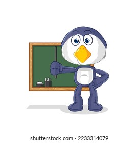 the penguin teacher vector. cartoon character