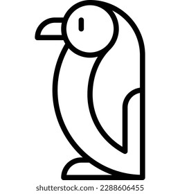 Penguin thin line icon. Modern vector illustration.