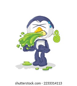 der Pinguin wirft Cartoon auf. Cartoon-Maskottvektor