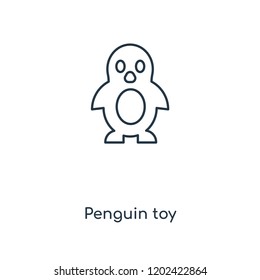Penguin toy concept line icon. Linear Penguin toy concept outline symbol design. This simple element illustration can be used for web and mobile UI/UX.