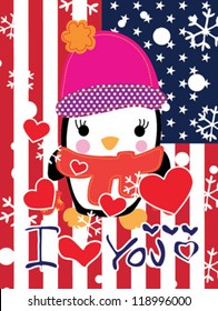 penguin / T-shirt graphics / cute cartoon characters / cute graphics for kids / Book illustrations / textile graphic