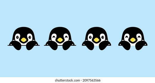 penguin vector bird icon logo cartoon character doodle illustration symbol design