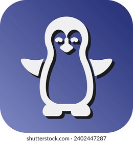 Penguin Vector Glyph Gradient Background Icon For Personal And Commercial Use.
