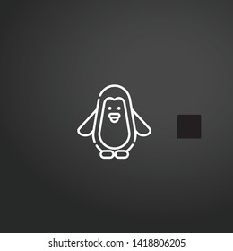 Penguin vector icon. Penguin concept stroke symbol design. Thin graphic elements vector illustration, outline pattern for your web site design, logo, UI. EPS 10.