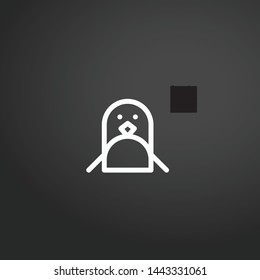 Penguin vector icon. Penguin concept stroke symbol design. Thin graphic elements vector illustration, outline pattern for your web site design, logo, UI. EPS 10.