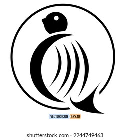 icono de vector pingüino, plantilla de logotipo de diseño.Ilustración sobre el fondo blanco.
