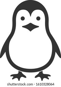 Penguin vector icon. Flat Penguin symbol is isolated on a white background.