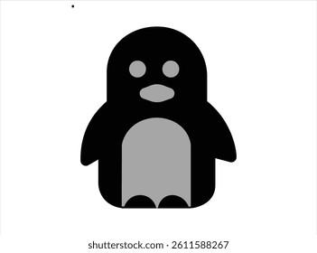 penguin vector, icon vector illustration, penguin silhouette of a penguin isolated on a white background vector, penguins on the beach vector illustration.