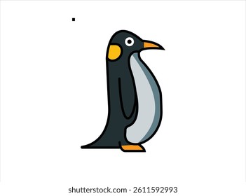 penguin vector, icon vector illustration, penguin silhouette of a penguin isolated on a white background vector, penguins on the beach vector illustration.