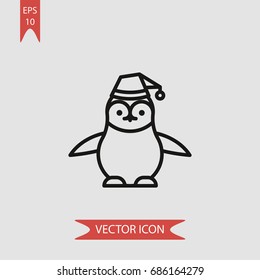 Penguin vector icon, illustration symbol