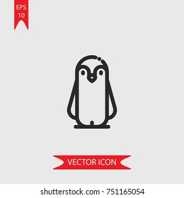 Penguin vector icon, illustration symbol