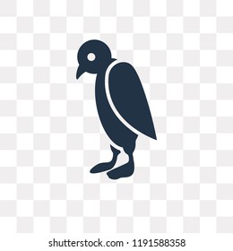 Penguin vector icon isolated on transparent background, Penguin transparency concept can be used web and mobile