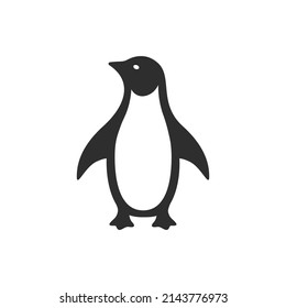 Penguin vector icon isolated on white