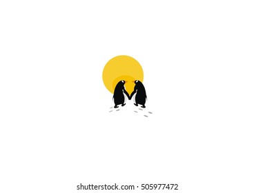 Penguin vector icon logo