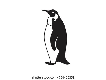 penguin vector icon logo