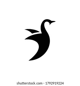 Penguin vector icon logo. Penguin cartoon character illustration doodle.