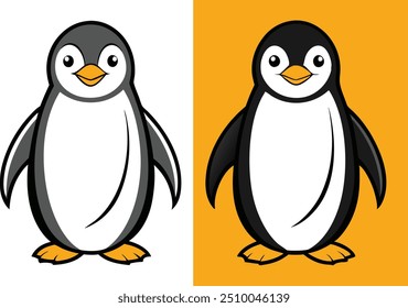 penguin vector icon logo cartoon character illustration symbol graphic doodle