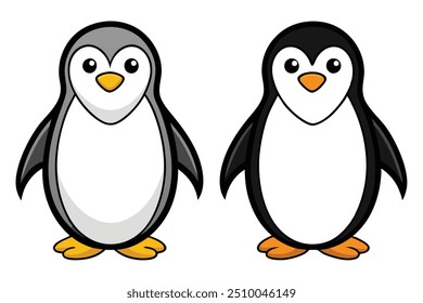 penguin vector icon logo cartoon character illustration symbol graphic doodle