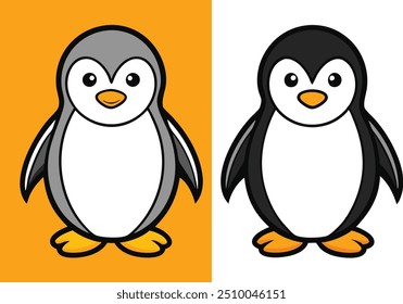 penguin vector icon logo cartoon character illustration symbol graphic doodle