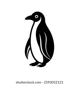 Penguin vector icon on white background