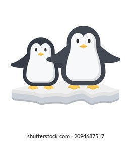 Icono vector pingüino que puede modificar o editar fácilmente 

