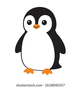 Ilustração de vetor de pinguim - desenho animado, clip-art e design de arte de linha